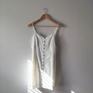 Anthropologie Moon River White Button-Down Dress